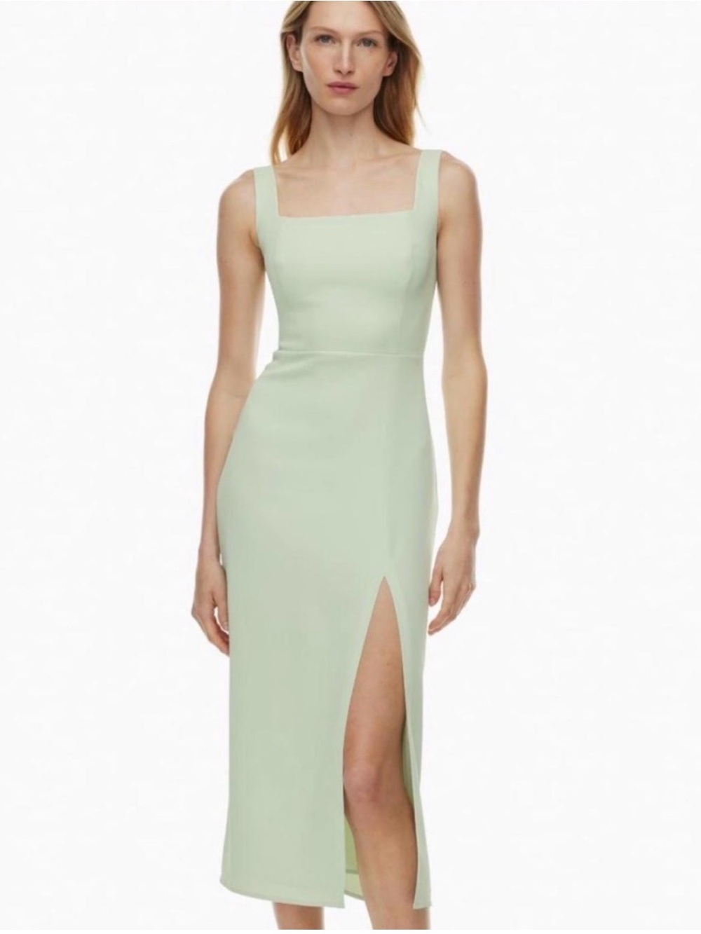 Babaton 90’s Slit Dress Silver Sage Green Size 0